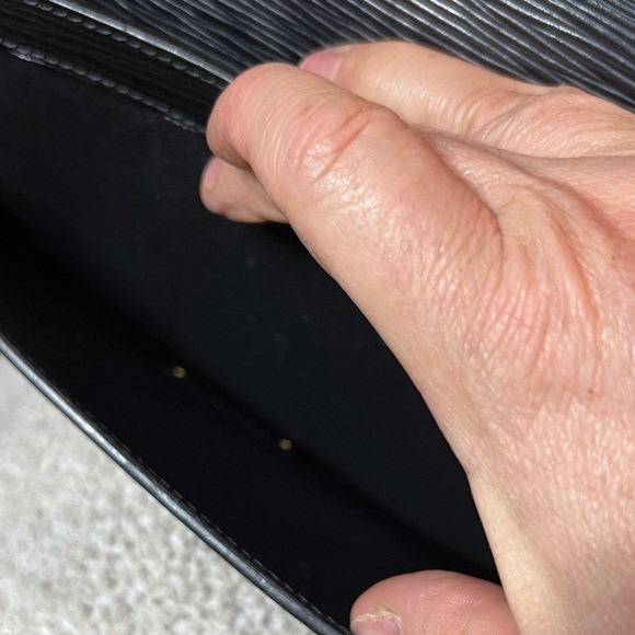 Louis Vuitton Black Clutch with Gold Accents - Picture 10 of 13